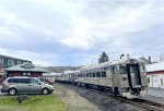 The three car excursion train at Tremont Station just before doing its runby on the street running section of the line